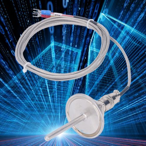 Thermoelement-Temperatursensor Typ K mit Schnellanschluss, 6 mmD 60 mmL Hochtemperatur-Schnellanschluss, Luftfahrtstecker, 2 m Thermoelement, wasserdicht, Hochtemperatur- und abnehmbarer Anschluss. (1/5)
