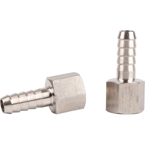 2PCS Connecteur à filetage femelle BSPP 3/8 po Joint à barbes Raccord rapide pneumatique (3/8 po - 10 mm)