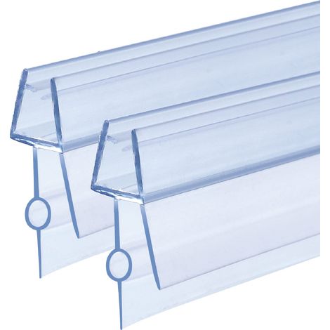 Lot de 2 joints de rechange pour porte de douche de 4 mm, 5 mm/6 mm, protection anti-éclaboussures, protection anti-éclaboussures pour cabine de douche, baignoire, verre avec déflecteur d'eau (1/5)