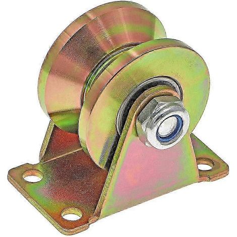 Roulettes à gorge en V de 5 cm (2 po), roulettes pour portail coulissant, rouleau rigide robuste pour rail en V inversé, portail roulant (1/5)