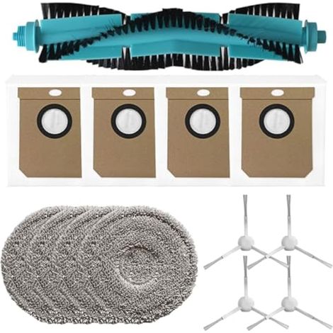 Ensemble de pièces et accessoires pour aspirateur Cecotec Conga 15090 et 16090 : comprend une brosse principale, des chiffons, des sacs à poussière et des brosses latérales pour un nettoyage efficace (1/5)