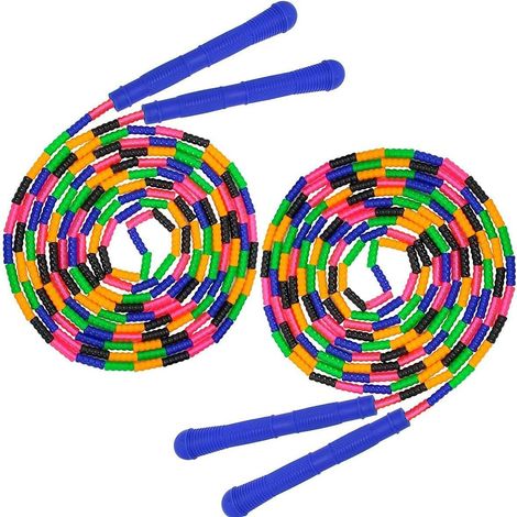 Corde À Sauter - Perles Segmentées En TPU - 2 8 M - Pour Enfants Et Adultes - Lot De 2 (1/5)