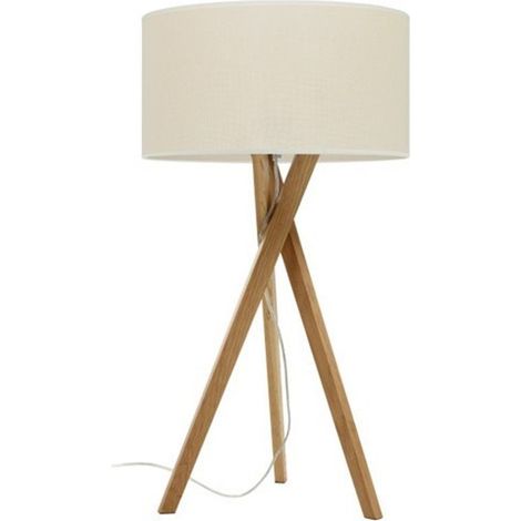 Lampe à poser WOOD E27 42W Bois de hêtre