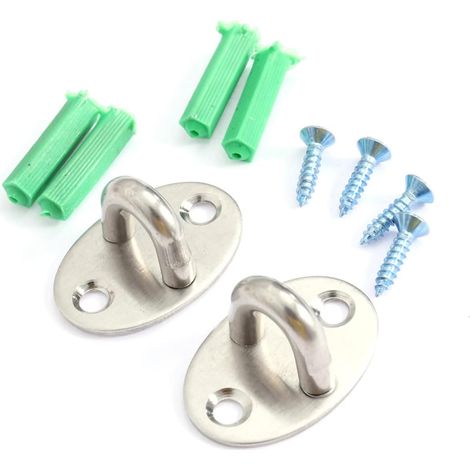 2 crochets muraux, inox, argenté, pour rangement et vêtements (1/5)