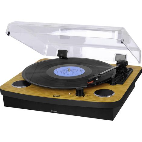 Trevi TT 1022 BT Tocadiscos de tracción directa Negro, Madera (1/4)