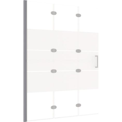 Cabina de ducha plegable mampara de bañera mampara de ducha cabina de bañera baño interior del hogar ESG 100 x 140 cm blanco 020002011