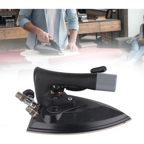 Fer à repasser industriel tout vapeur à bouton-poussoir pour pressings, usines de confection et chaudières. (1/5)