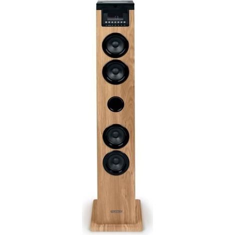 Thomson – Chaine HiFi Bluetooth 60W – Lecteur CD, USB, SD, Radio FM, Télécommande, Alim. 230V – Système 2.0 avec affichage LED (1/5)