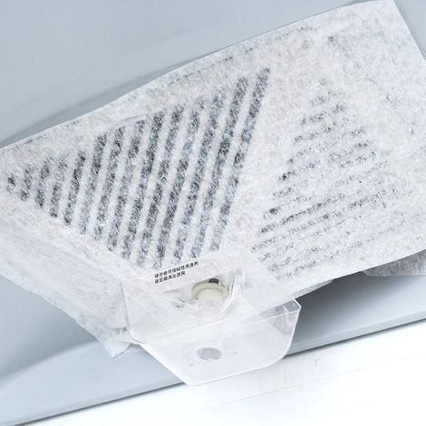 Vakuum-Lot de 10 autocollants jetables absorbant l'huile pour hotte de cuisine, filtre à membrane résistant aux hautes températures, membrane universelle en maille (1/4)