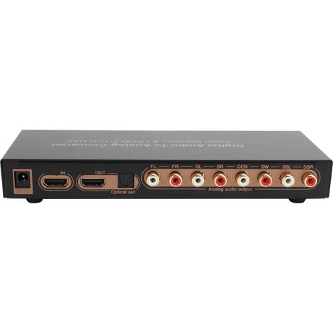 Convertisseur vidéo 4K HD Multimedia Interface LPCM 7.1CH avec extracteur audio numérique et adaptateur de prise US 100-240 V (1/5)