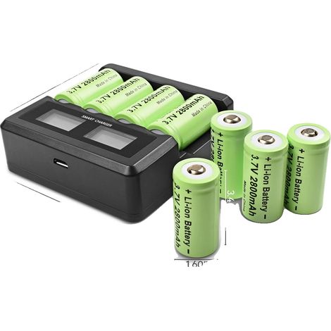 Batteries Li-Ion, capacité de 2800mAh, rechargeables, 8charge de batterie, 3,7 V-a (1/2)