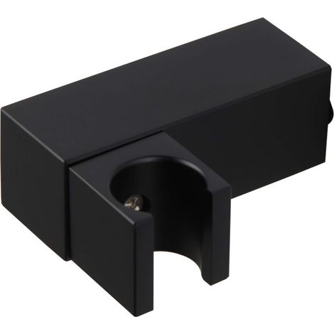Support de douche à main en laiton massif avec finition noire mate pour douche de salle de bain (1/5)