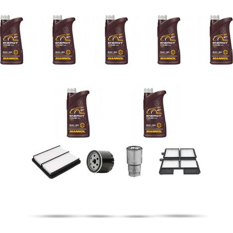 Kit tagliando 4 FILTRI e 7L OLIO compatibile con Toyota Avensis I (T22) 2.0 D4-D 81kw Dal 2000 (1/5)
