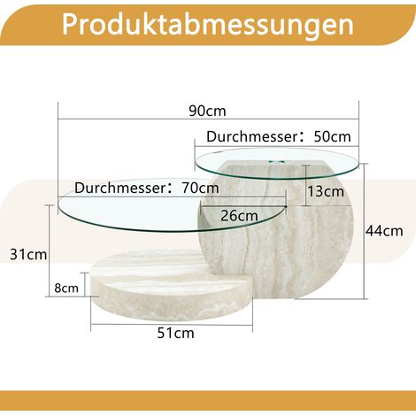 Table basse moderne en verre trempé double étage, design minimaliste avec étagère, structure robuste en MDF effet noyer, plusieurs coloris disponibles, meuble salon élégant et fonctionnel. (1/5)