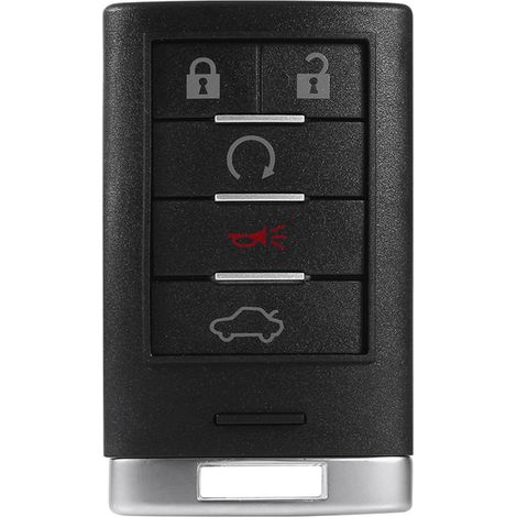 Coque de Télécommande Intelligente Cadillac 5 Boutons - Boîtier et Lame de Remplacement (1/5)