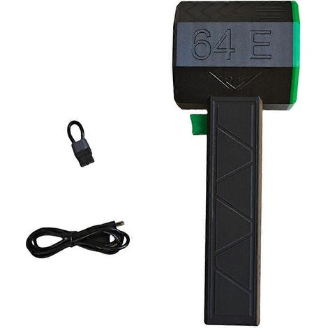 64E Handventilator mit Turbo-Jet-Technologie, Schwarz & Grün