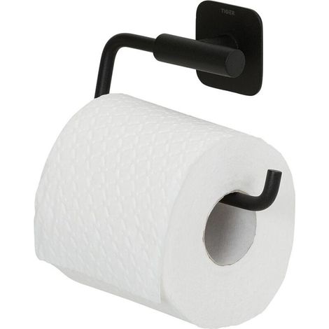 Colar Porte-rouleau papier toilette sans rabat Noir (1/5)