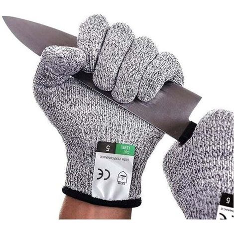 Gant Anti Coupure Gants de Travail Protection de Niveau 5 et Certifié EN388 Gants Jardinage Gants Résistants Aux Coupures Pour L'écaillage D'hutres,Le Soudage (S)