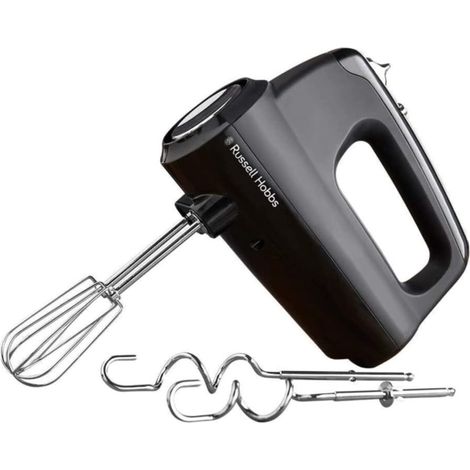Batteur Electrique Cuisine [Design premium] Noir Mat (2 Fouets Hélice, 2 Crochets Pétrin, 5 Vitesses, Turbo, Ergonomique, 350W, accessoires compatibles Lave-vaisselle) Batteur 24672-56 (1/5)