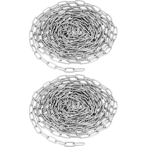 Stück verzinkte Stahlkette - Ø 2,5 mm - 5 m - rostbeständig - für Wäscheleine/Hängepflanzen/Hundekette/Fahrradschloss/DIY-Dekoration (1/5)