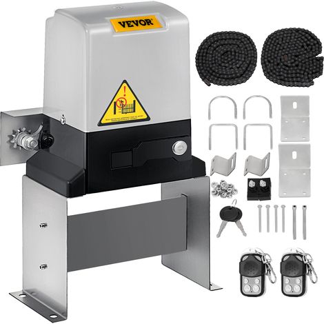 VEVOR Apricancello Scorrevole 817 kg Cancello Scorrevole Apriporta con 2 telecomandi, Kit Ferramenta per Cancello Sicurezza, 360 W Velocita Viaggio 13 m/min Motore Elettrico per Cancello Scorrevole