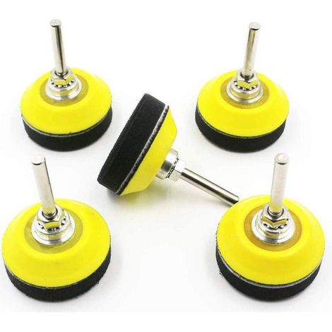 Ensemble de 5 meules de 50 mm, meules avec Velcro, disques de polissage pour perceuses électriques et meuleuses d'angle. (1/5)