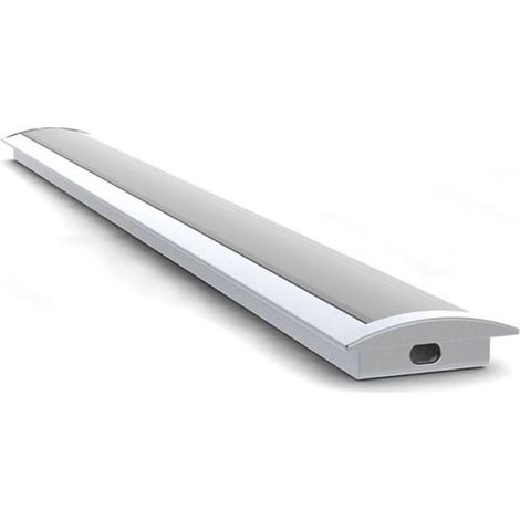 Profili Slimline Incassato da 8 mm - Profilo in Alluminio per Striscia LED - da Incassare - Alluminio Anodizzato - Argento - 2 m (1/4)