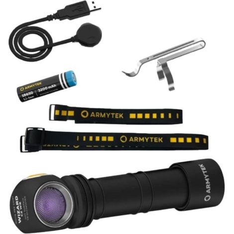 Lampe 1100 Lm White & Ultraviolet LED Wizard C2 WUV - ARMYTEK F08901UF (1/5)