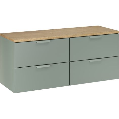 Meuble sous-vasque 120cm plan de toilette Oria Vert mat