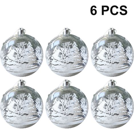 Ornement Suspendu Transparent - Boule Décorative Remplissable DIY - 60 mm - Pour Noël Mariage Anniversaire - Lot de 6 (1/5)