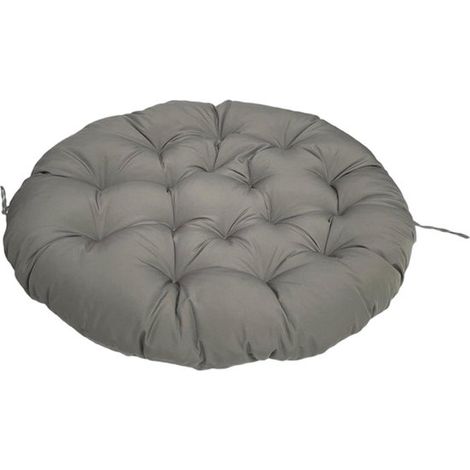 Cojín redondo impermeable para silla Papasan，Cojín de jardín cómodo de 8 cm de grosor，Asiento universal para silla colgante，Negro (1/5)