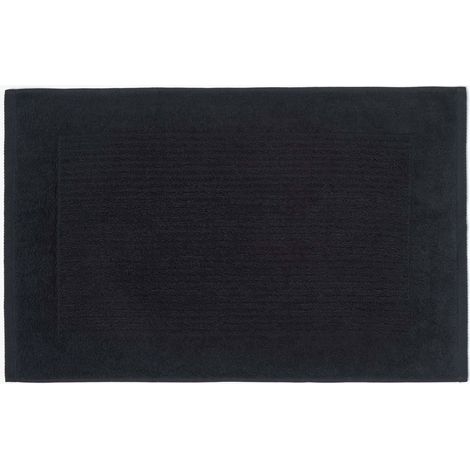 HOMESCAPES Tapis de Bain Uni 100% Coton Turc Noir