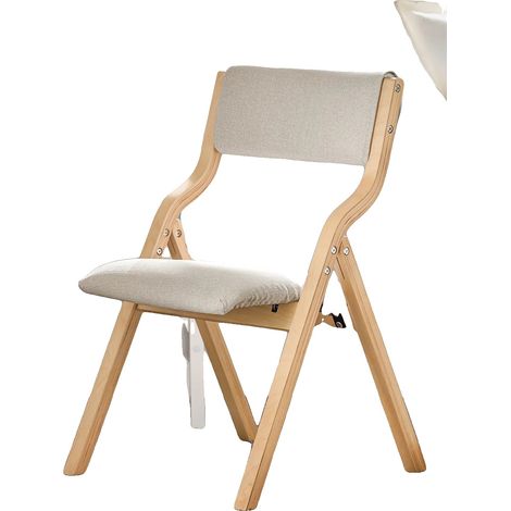 Chaise pliante, design gain de place, assise confortable, GRIS CLAIR (1/2)