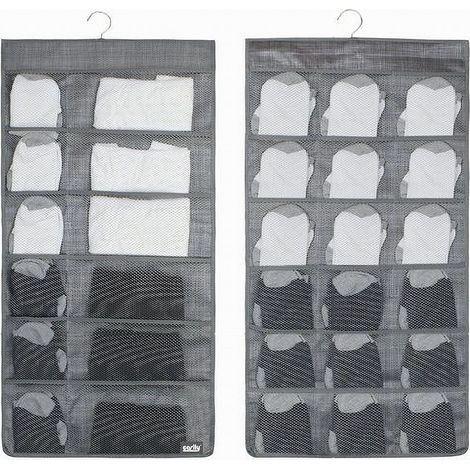 Cleafe - Porta Oggetti Organizer A Sospensione Con 12-18 Tasche Tessuto 40 X 78 Cm 69730 - (1/4)