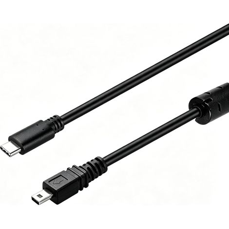 Câble de données et de charge Type-C vers Mini USB 8 broches, avec prise USB-C, modèles UC-E6, UC-E16, UC-E17, compatible avec les appareils photo reflex numériques Nikon Coolpix et utilisable avec le (1/5)