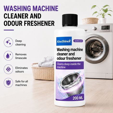KineShineX Professional Washing Machine Cleaner: Powerful descaling and sterilizing, safe and gentle on all washing machine models. (1/4)