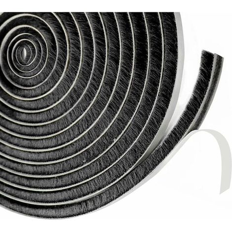 Joint brosse porte coulissante,9 mm(B) x 23 mm(D) x6M(L) Joint Fenetrepour Lsolation Phonique Porte,volet isolant(Gris) (1/5)