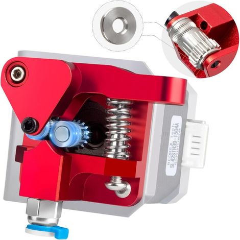 Ender 3 MK8 Dual Gear Extruder Metal Drive Feeder Upgrade für Ender 3 V2, Ender 3 Pro, Ender 3 Neo Series, Ender 5 Series, CR10 Series, Voxelab Aquila (Antriebswelle). (1/4)