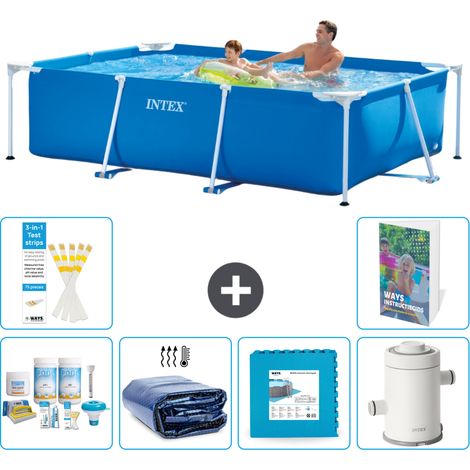 Intex Piscina con estructura Rectangular - 260x160x65 cm - 7-piezas  S14