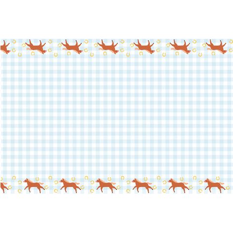 Nappe en papier à carreaux avec motifs de chevaux, assortiment, 180 x 120 cm (1/4)