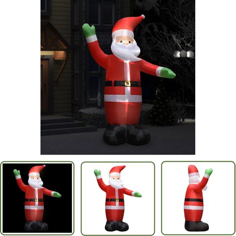 INLIFE Père Noël gonflable avec LED Décoration de Noël IP44 3 m (1/5)