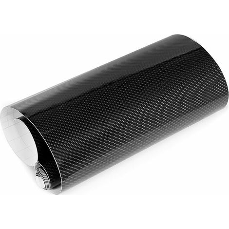 7D Glossy Black Carbon Fiber Vinyl Film Automotive Wrap Film Automotive DIY Decals Car Interior Wrap Stickers - Black Automotive Adhesive Film (1/5)