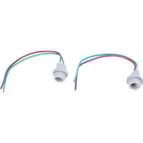 2 x douilles d'ampoules T10 W5W pour feux de stationnement avec base en caoutchouc et verre, universelles pour scooters, quads et ATV