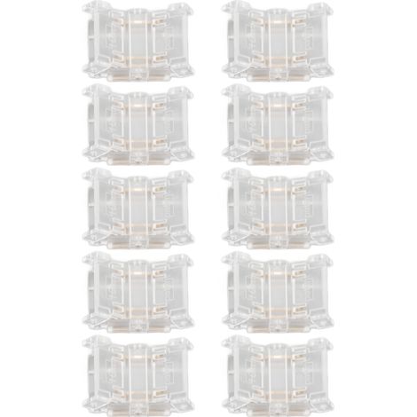 10 Stück 3-polige COB-Steckverbinder für 10-mm-LED-Streifen, schnelle Streifen-zu-Streifen-Verbindung, lückenlos, lötfrei, LED-Steckverbinder für Lichtleisten (1/5)