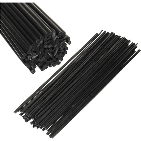 50 Baguettes De Soudage, Plastique PP Noir 200mm, Résistant Corrosion, Réparation Auto Moto (1/4)