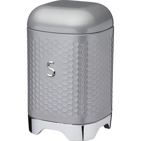 Lovello Retro Shadow Grey Textured Sugar Canister