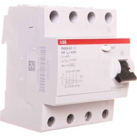 4P 40A 30mA AC-Differenzialschutzschalter FH204 AC-40/0.03 2CSF204002R1400