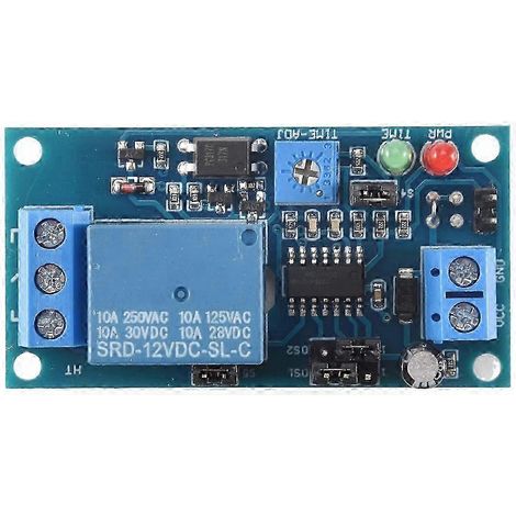 Module de minuterie 12 V CC avec fonction de temporisation à l'enclenchement et à l'arrêt pour applications de commutation de relais (1/5)