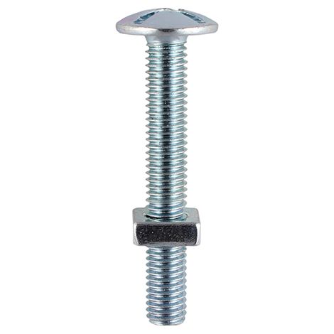 TIMCO Roofing Bolts & Square Nuts Silver - M6 x 30
