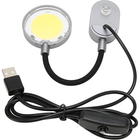 Lampe à pince étanche pour aquarium, 3 W, économie d'énergie, angle réglable, pince souple en polycarbonate pour aquarium (1/5)